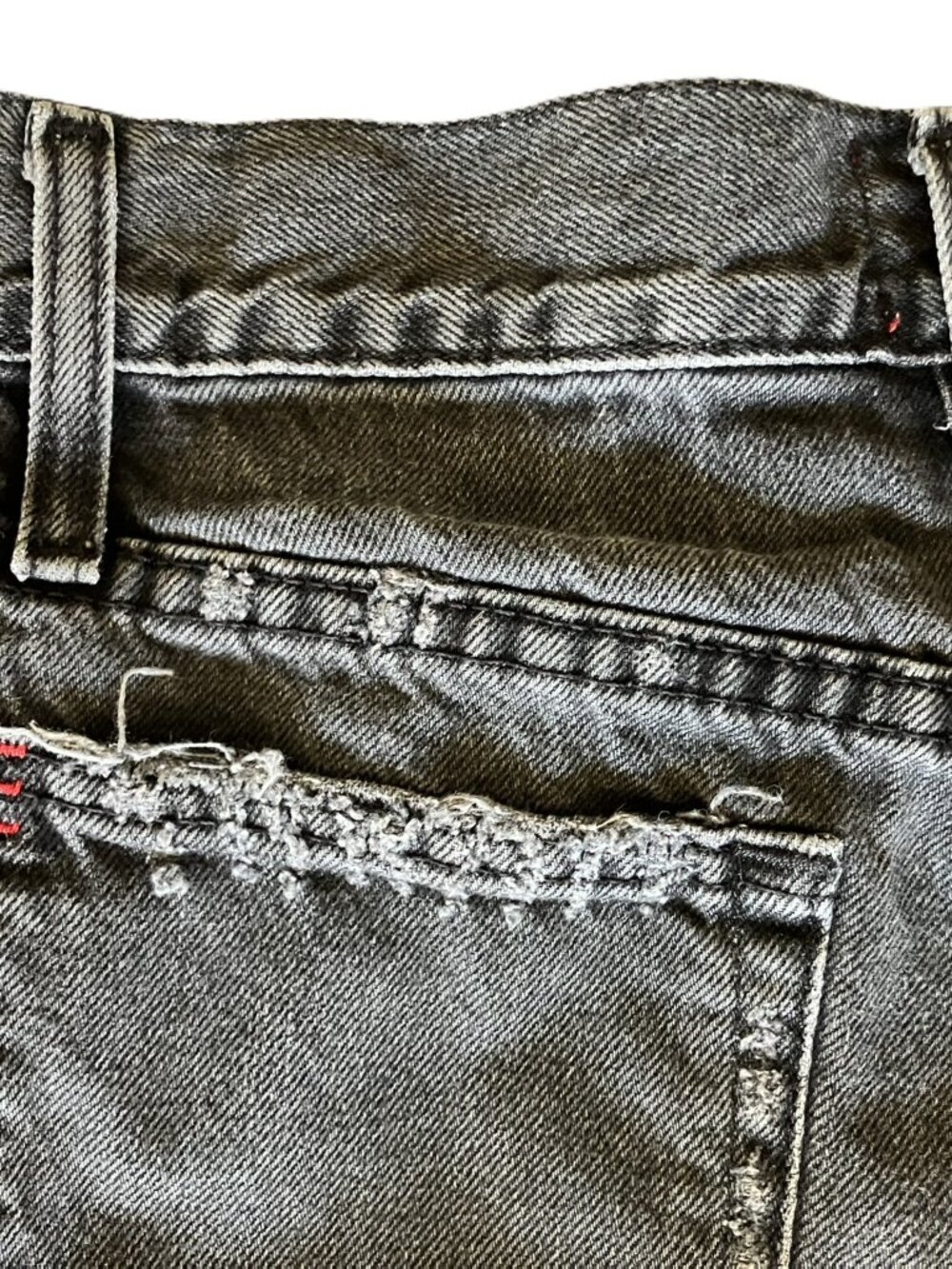 BDG Urban Outfitters A-Line Denim Shorts Women's Size 26 Grey Distressed Cutoff - Picture 9 of 13